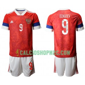 Russia Dzagoev 9 Bambino Maglia Prima Euro 2020 Manica Corta (+ Pantaloncini)